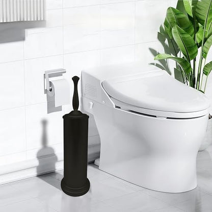 Matte BlackToilet Bowl Brush with Holder, Durable Bathroom Cleaning Tool, Modern Design for Easy Toilet Maintenance, Bathroom Cleaner Brush for Efficient Cleaning and Hygiene - color: Matte Black 2