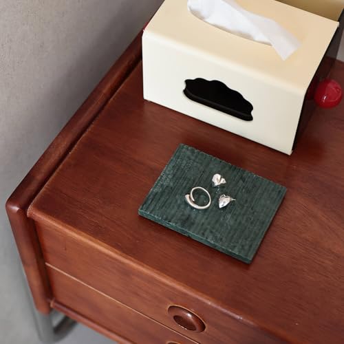 2pcs Marble Soap Dish Set Bar Soap Sponge Holder Tray for Bathroom Kitchen | Real Stone | Multi-Color Set | Non-slip | Hand-made Draining Grooves | Keep Soap Dry | Easy to Clean