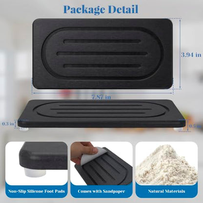 Water Absorbing Stone Trays for Bathroom Sink Kitchen Counter, Quick Dry Dish Soap Dispenser Sponge Holder for Hand Soaps Plants Toiletries, Stain Resistance Countertop Fast Drying Counter Trays - color: Dark Gray