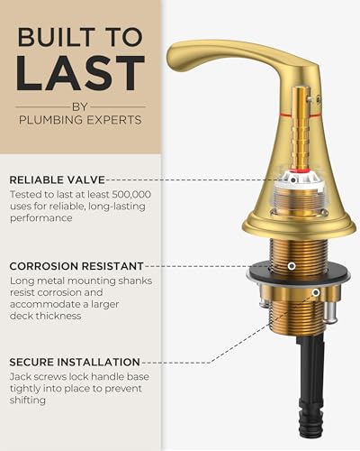 FORIOUS Bathroom Sink Faucet 3 Hole Widespread 8 Inch 2 Handle Brushed Gold | 3-hole 6-12 Inch Widespread Sink Faucets with Drain and Water Supply Lines, for Vanity Rv Commercial Lavatory Restroom Basin - color: Brushed Gold, style: Modern