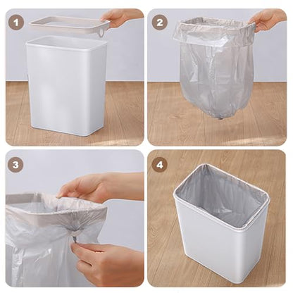 Trash Can Automatic Touchless - 4 Gallons Motion Sensor Bathroom Trash Can | Skinny, Electric, Slim, Plastic - Narrow Garbage Can with Lid - Thin Smart Trash Bin - 15.5 Liters ( White ) - color: White, size: 4 Gal