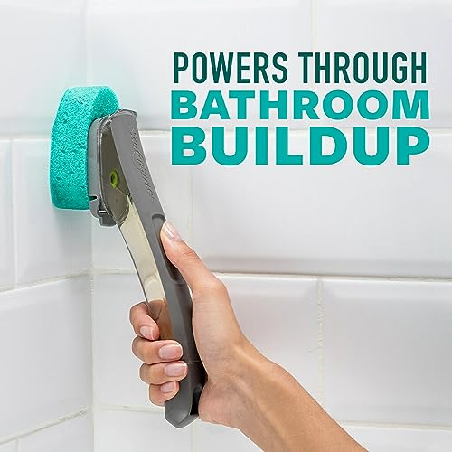 Scotch-Brite Scrub Tub & Shower Wand 2 Pack, Bathroom Cleaning Wands with Silicone Blade and Refillable Handle for Soap Scum Removal on Tubs, Showers, Glass Doors, Tile and Bathroom Walls - size: 2 Pack