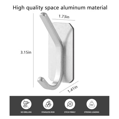 Paoli Heavy Duty Adhesive Wall Hooks, 30 lb Max Load Waterproof Hooks for Bathroom Towels Coats Bags, No Drill Damage-Free for Renters Apartment Dorm, White, 4 Pack - color: White