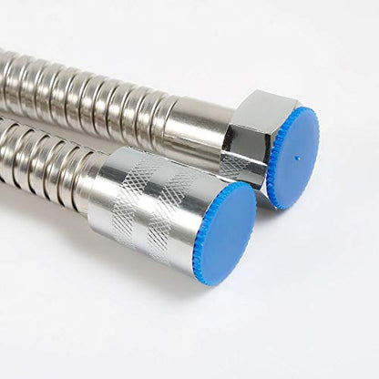 Upgraded 121-Inch Stainless Steel Handheld Shower Hose Explosion-Proof Stainless Steel Woven Inner Pipe Hose with Brass Nut and Brass Insert