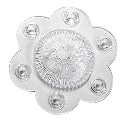 2-Pack Hair Catcher Drain Cover – 5" Dome-Shaped Soft PVC with 6 Suction Cups – Clear Hair Stopper for Shower & Bathtub Drains – Prevents Clogs Without Blocking Water Flow