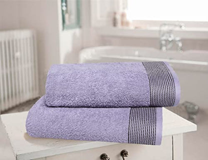 BELIZZI HOME Ultra Soft 2 Pack Oversized Cotton Bath Towels, 28x55 inches, Purple - color: Purple