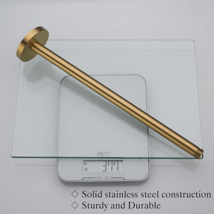 RANDOM Champagne Bronze Shower Arm with Flange 16 Inches Ceiling Mount Shower Head Extension Straight Arm Ceiling-Mounted For Fixed Shower Head. RD-91038-16CB - color: 16″ Champagne Bronze(Round Flange)
