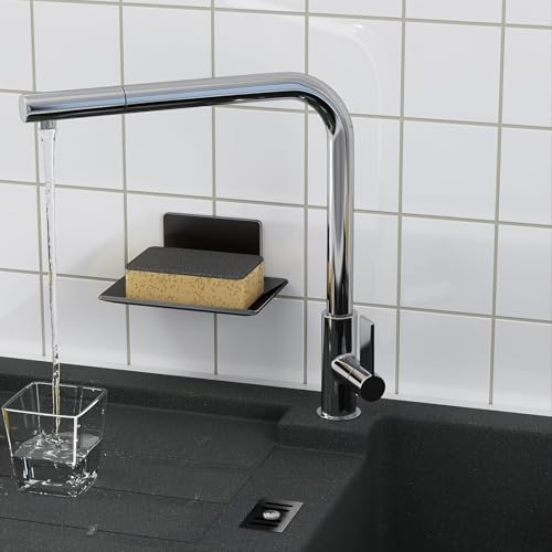 2 Pack No Drill Self Draining Wall Mounted Adhesive Carbon Steel Soap Dish Shower Soap Holder Bathroom Tray