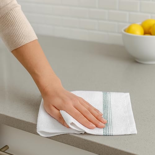 100% Cotton Washcloths 12x12 in, Sage (10 Pack) - color: Sage