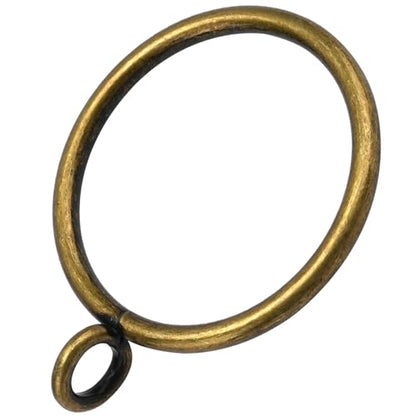 44 Pack Curtain Rings with Eyelets, Metal Drapery Rings for Pinch Pleat Curtains, Drape Ring 1.5 Inch I D, Fits Up to 1.2 in Rod (Bronze) - color: Antique Bronze