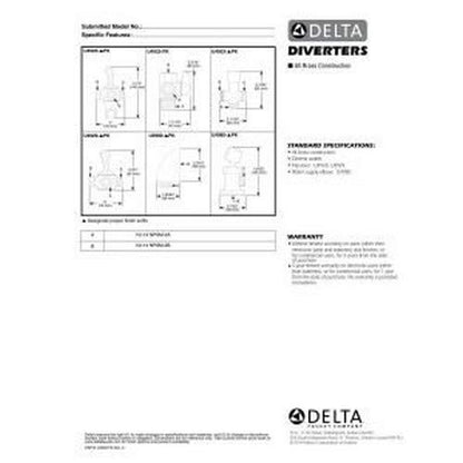 Delta Faucet U4929-PN-PK 3-Way Shower Arm Diverter for Hand Shower, Polished Nickel - color: Polished Nickel