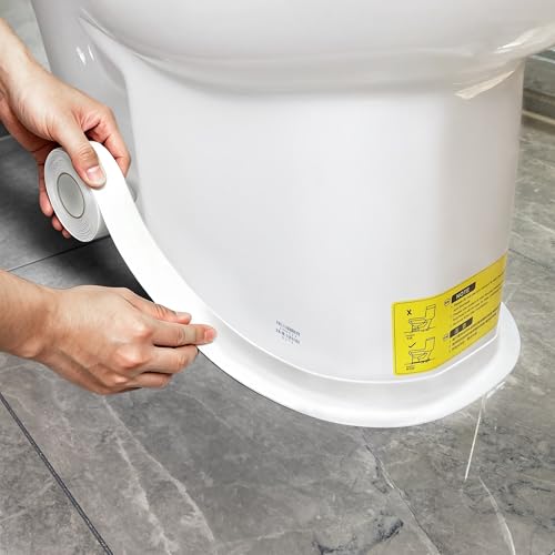 TOUSEA White 1.5" x10.5ft Caulk Tape for Tub, Toilet, Sink, Peel and Stick | White or Clear Sealing Tape for Toilet, Tub, Sink, Bath Peel and Stick Backsplash - Renter Friendly, Easy Install - style: White-1.5IN-10.5FT-B