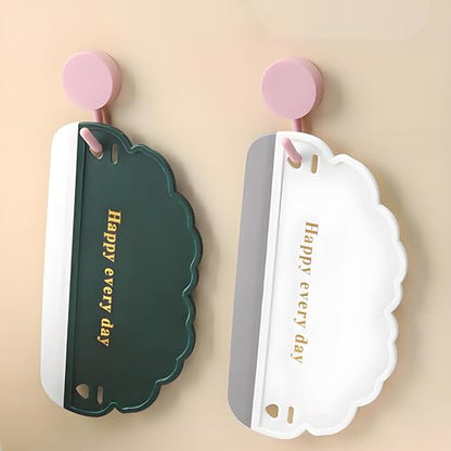 Squeegee Bathroom Glass Door Cleaning Scraper with Hanging Hook, Silicone Mini Kitchen Countertop Squeegee, Water Wiper Scraper for Sink Tiles Cleaning Tools (Cloud 3PCS) - color: Cloud 3pcs