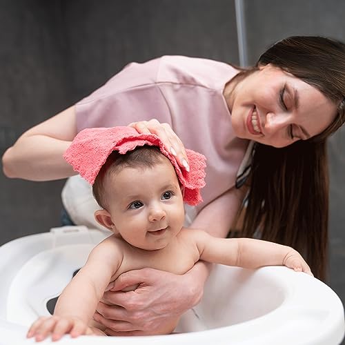 Slick- Baby Washcloths, 12 Pack, 10"x10", Microfiber Coral Fleece Baby Towels, Soft & Highly Absorbent Wash Cloths for Newborns, Infants and Toddlers, Gentle on Delicate Skin for Face, Hands and Body