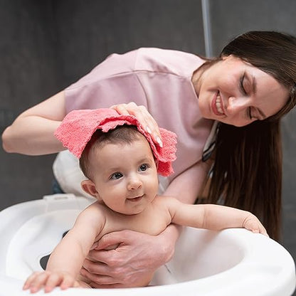 Slick- Baby Washcloths, 12 Pack, 10"x10", Microfiber Coral Fleece Baby Towels, Soft & Highly Absorbent Wash Cloths for Newborns, Infants and Toddlers, Gentle on Delicate Skin for Face, Hands and Body