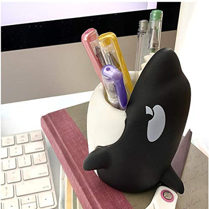 Kids Toothbrush Holder Toothbrush Organizer – Durable Silicone Animal Tooth Brush Holder – Easy to Clean Toothbrush and Toothpaste Holder – Toothbrush Holders for Bathrooms by Lily’s Home (Whale) - color: Whale