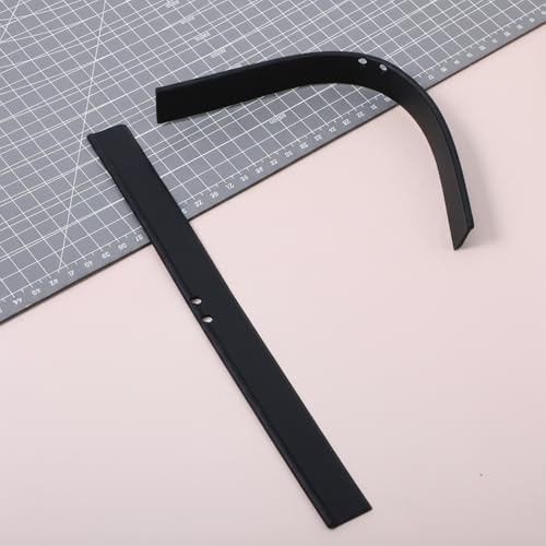 2 PCS Rubber Squeegee Replacement Blades, Black Squeegee Replacement Rubber 10 Inch Standard Shower Glass Doors Squeegees Replacements Squeegees Silicone Accessory, Black
