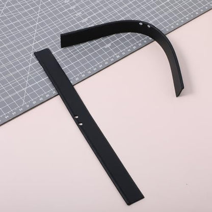 2 PCS Rubber Squeegee Replacement Blades, Black Squeegee Replacement Rubber 10 Inch Standard Shower Glass Doors Squeegees Replacements Squeegees Silicone Accessory, Black