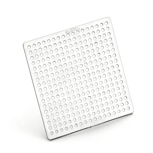 Square Shower Floor Drain, Bathroom Tile Insert Drain, Floor Drainer Strainer Cover, Anti-Clogging Shower Drain for Bathroom, Kitchen, Washroom Garden Leaf Guard(3.5") - size: 3.5"