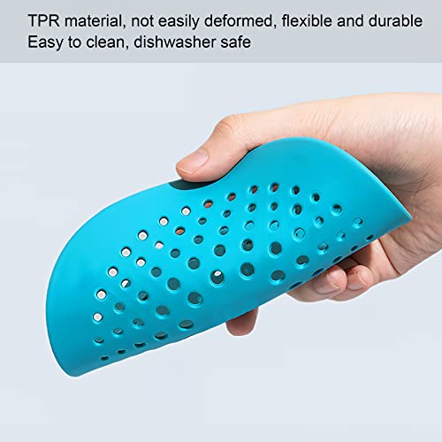 4 Pcs Shower Drain Hair Catcher Bathtub Stopper Home Drain Protectors Drain Cover with Sucker Water Trap Sink Cover for Bathroom Bathtub and Kitchen (Blue) - color: 4 Pcs Blue