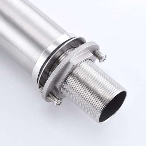 SUMERAIN Brushed Nickel Bathroom Sink Faucet Washbasin Faucet 304 Stainless Steel Single Hole Single Lever Handle | Unique Flow Pattern, Water-saving, Lead-Free, with Faucet Supply Lines, Easy DIY Install - color: Brushed Nickel