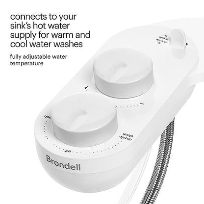 Brondell Fresh Spa Adjustable, Bidet Attachment FSA-25 for Toilet Seats with Adjustable Single Nozzle, Side Arm Control, Thin Profile, White (Dual Temperature) - style: Adjustable Nozzle Dual Temp