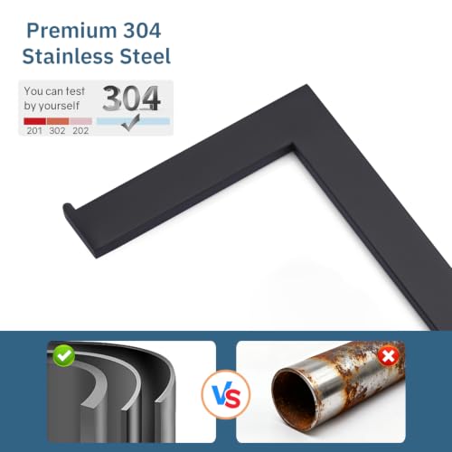 Freestanding Toilet Paper Holder with Reserve - Matte Black 304 Stainless Steel Bathroom Tissue Stand Organizer for Extra Rolls - color: Matte Black