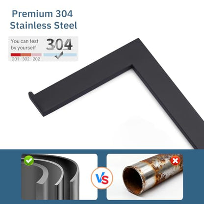 Freestanding Toilet Paper Holder with Reserve - Matte Black 304 Stainless Steel Bathroom Tissue Stand Organizer for Extra Rolls - color: Matte Black