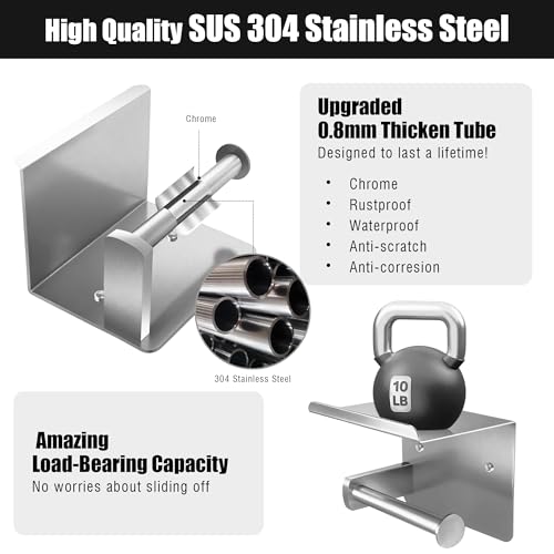 Brushed Nickel Toilet Paper Holder with Shelf, SUS304 Stainless Steel Rustproof Wall Mount Toilet Paper Roll Holder, Screw Bathroom Toilet Paper Holder for Kitchen, Washroom, RV - color: Brushed Nickel