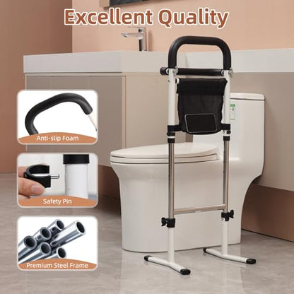 Stand Assist(White)-Movable Standing Aid Rail for Couch, Chair, Bedside, Toilet. Assistance Handle for People with Limited Mobility. Safety Grab Bar for Standing. - size: Model A