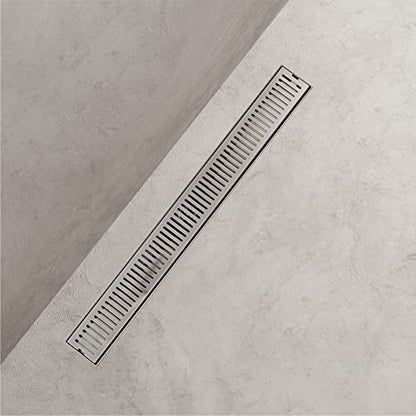 VIGO Elan 24 in. Linear Shower Drain in Chrome - VG07002CH - color: Chrome, size: 24 in.