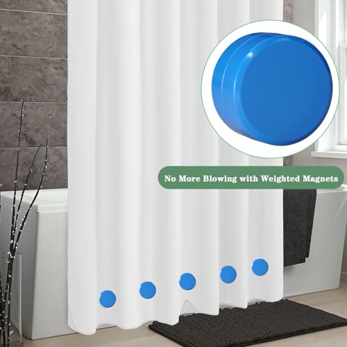6 PCS Shower Curtain Weights Bottom,Heavy Duty Shower Curtain Weights Magnets Shower Curtain Liner Clips Added Weight, Work for Drapery, Tablecloth, Stop Curtain Blowing in - color: Blue