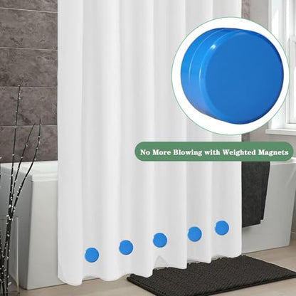 6 PCS Shower Curtain Weights Bottom,Heavy Duty Shower Curtain Weights Magnets Shower Curtain Liner Clips Added Weight, Work for Drapery, Tablecloth, Stop Curtain Blowing in - color: Blue