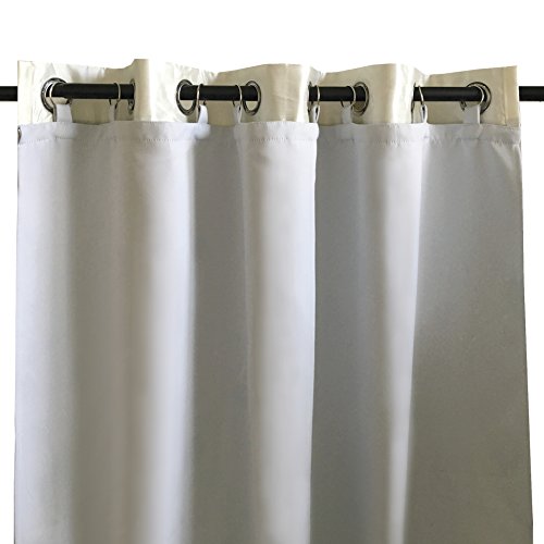 DriftAway Thermal Insulated Blackout Curtain Liner 2 Panels Each Liner Size 50 Inch by 92 Inch Rings Included - size: 50"W x 92"L (Pack of 2)