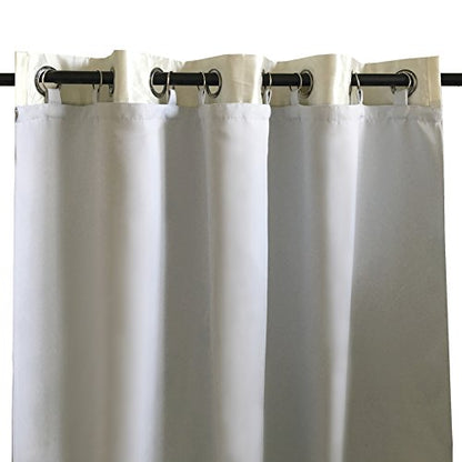 DriftAway Thermal Insulated Blackout Curtain Liner 2 Panels Each Liner Size 50 Inch by 80 Inch Rings Included - size: 50"W x 80"L (Pack of 2)