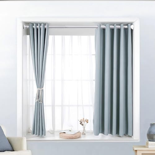 White Shower Curtain Rod 28"-77", Never Rust Anti-Slip Adjustable Tension Curtain Rods No Drilling, Heavy Duty Spring Enlarged Diameter 1" Tension Rod for Bathroom/Closet/Room Divider - color: White, size: 28"-77"