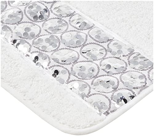 Popular Bath Sinatra Modern Bathroom Rug Classic Luxury Bath Rug Contemporary Decor Stylish Bath Mat for Shower Unique Design White Bathroom Rug Bath Shower Tub Decor Bling Mosaic - size: 1'9" x 2'10" (Rectangular)