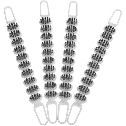 Cabilock 4PCS Flexible Scrub Brush for Cleaning Bathroom and Kitchen Bendable Crevice Cleaning Tool for Grout, Sink, and Corner Multi-Functional Household Scrubber for Narrow Spaces