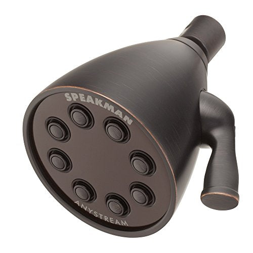 Speakman S-2251-ORB Signature Icon Anystream High Pressure Adjustable Solid Brass Shower Head, Oil-Rubbed Bronze , 2.5 GPM - color: Oil Rubbed Bronze, size: 2.5 GPM
