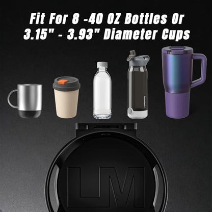 2PCS Wall Mount Cup Holder, Adhesive Install Large Drink Holder | Holds Large 8-40 oz. Bottles, Mugs and Other Big Drinks in 3.15"-3.93" - size: 2 Pack