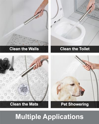 Aolemi Shower System with Rain Head and Handheld,12-Inch,Brushed Nickel | High-Pressure Shower Faucet Set with Dual-Function Handheld,Rough-In Valve,1.8 GPM,Wall-Mount Trim Kit - color: Brushed Nickel, size: 12 Inch