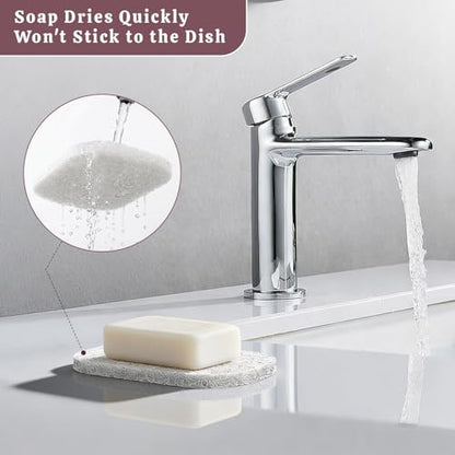 Soap Saver Pads for Bar Soap Holder, Non-Slip Reusable Soap Sponge Saver | 4 Pack Self-Draining Soap Dish Lifting Pad for Shower, Bathroom & Kitchen, Quick-Dry, BPA-Free, Easy to Clean White and Gray