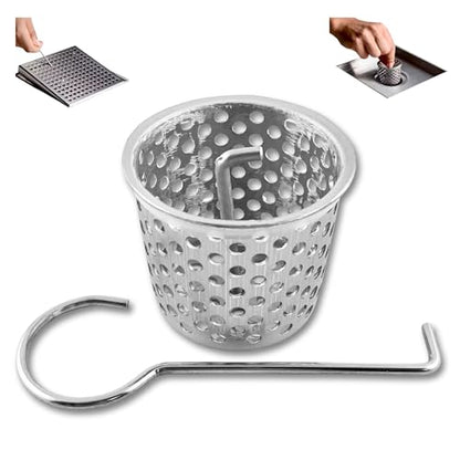 Shower Drain Strainer for Oatey Designline Shower Drain, Linear and Square with Shower Drain Key for Drain Grate Removal, Stainless Steel - color: Stainless Steel