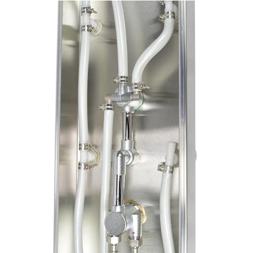 Blue Ocean SPS8801 series Shower Panel Tower with Rainfall Shower Head and Spout (57 inch Stainless Steel) - style: 57 inch Stainless Steel