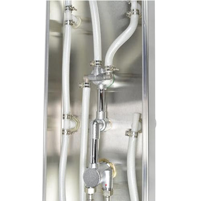 Blue Ocean SPS8801 series Shower Panel Tower with Rainfall Shower Head and Spout (57 inch Stainless Steel) - style: 57 inch Stainless Steel