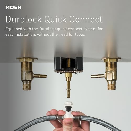 Moen Chateau Chrome Two-Handle Centerset Bathroom Faucet with Metal Drain Assembly, 499525