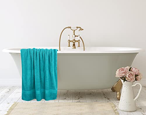 Utopia Towels Jumbo Bath Sheets, 2 Pack, 35x70 in, 600 GSM Cotton, Turquoise - color: Turquoise, size: 2 Piece Bath Sheet