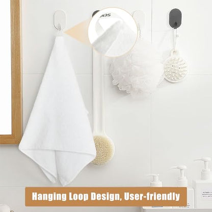 18-Piece Cotton Bath Towel Set with Hanging Loops for Bathroom, White | Stock-up towel set for family bathrooms, guest baths, multi-bath homes, and wash-day rotation, OEKO-TEX certified, easy care - color: A03: White