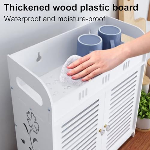 Self-Adhesive Wall Cabinet for Bathroom Kitchen, Over The Toilet Storage Shelves Organizer, Bathroom Floating Shelves, 3-Tier Wall Mount Storage Rack, Medicine Cabinet White one Size