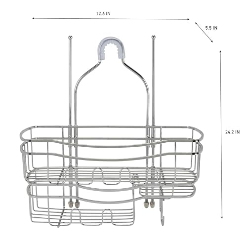 Bath Bliss Ultimate Adhesive Shower Caddy in Chrome